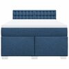 vidaXL Boxspringbett mit Matratze Blau 140x200 cm Stoff