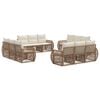 vidaXL Gartensofa-set 12 Stk. Beige und Cremewei&szlig; Poly-Rattan