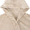 vidaXL Bademantel Hoodie Beige XXL Flanell