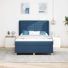 vidaXL Boxspringbett mit Matratze mit Kopfteil Blau 200 x 140 cm Stoff