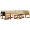 vidaXL Outdoor-Sofagarnitur mit Kissen 8 pcs Natur und Beige