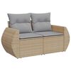 vidaXL Gartensofa-set 13 pcs Beige Poly-Rattan