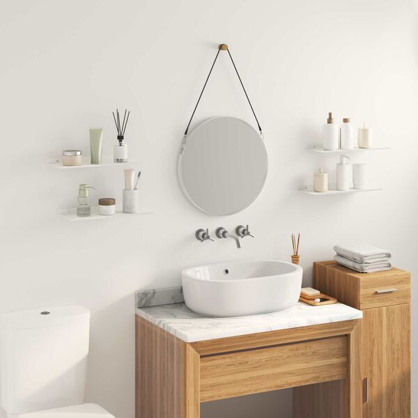 vidaXL Schwebendes Regal 4 pcs Wei&szlig; 40 x 18 x 2,5 cm Stahl