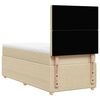 vidaXL Boxspringbett mit Matratze Creme 90x200 cm Stoff