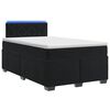 vidaXL Boxspringbett mit Matratze und LED Schwarz 120 x 190 cm Samt