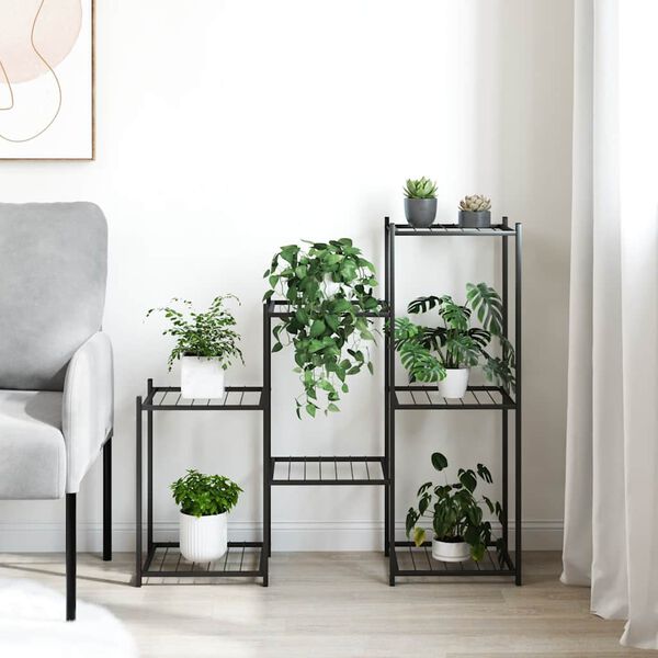 vidaXL Blumenst&auml;nder 83x25x80 cm Schwarz Eisen