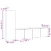 vidaXL 3-tlg. TV-Schrank-Set R&auml;uchereiche Holzwerkstoff