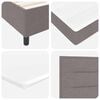 vidaXL Boxspringbett mit Matratze Taupe 120 x 200 cm Stoff