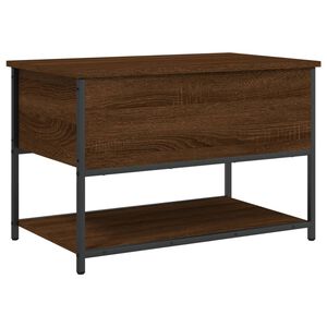 vidaXL Sitzbank mit Stauraum Braun Eiche 70x42,5x47 cm Holzwerkstoff