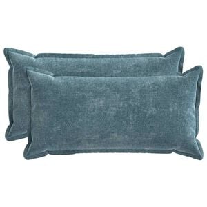 vidaXL Kissenbezug 2 pcs HOUTEN Blau 40 x 80 cm Chenille-Stoff