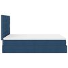 vidaXL Ottoman-Bett mit Matratze & LEDs Blau 140x190 cm Stoff