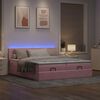 vidaXL Ottoman-Bett mit Matratzen & LEDs Rosa 180x200 cm Samt