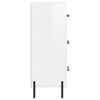 vidaXL Sideboard Hochglanz-Wei&szlig; 34,5x34x90 cm Holzwerkstoff