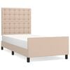 vidaXL Bettgestell mit Kopfteil Cappuccino-Braun 100x200 cm Kunstleder