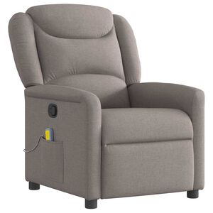 vidaXL Massagesessel Taupe Stoff