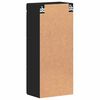 vidaXL Badezimmer-Wandschrank mit T&uuml;r TULUM Schwarz 37 x 24,5 x 86 cm