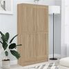 vidaXL B&uuml;cherregal Sonoma-Eiche 82,5x30,5x150 cm Holzwerkstoff