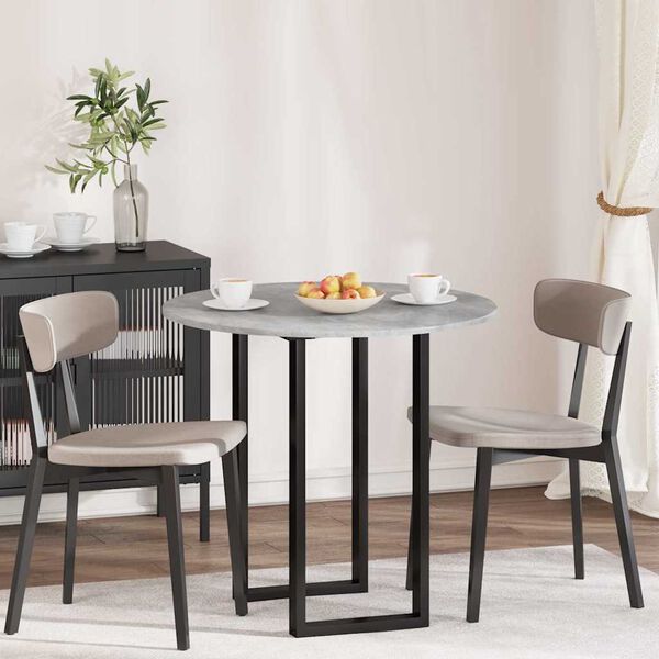 vidaXL Tischplatte Betongrau 80 x 80 x 1,5 cm Holzwerkstoff