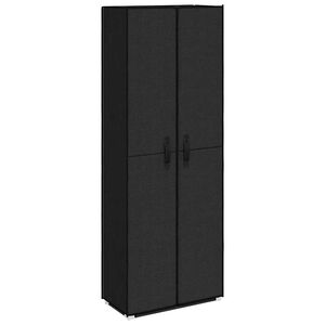 vidaXL Schuhschrank Schwarz 60x30x166 cm Stoff