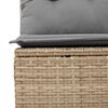 vidaXL 10-tlg. Garten-Sofagarnitur mit Kissen Beige Poly Rattan Akazie