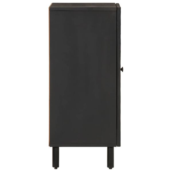 vidaXL Beistellschrank Schwarz 40x33x75 cm Massivholz Mango