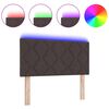 vidaXL Kopfteil mit LED-Lichtleisten mit Kopfteil Braun 100 cm Stoff