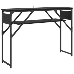 vidaXL Konsolentisch Schwarz Eichen-Optik Holzwerkstoff 105x30x75cm