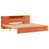 vidaXL B&uuml;cherregal Bettgestell mit Kopfteil Wachsbraun 180 x 200 cm