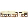 vidaXL Outdoor-Sofagarnitur 7 stk. Natur und Creme
