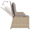 vidaXL Gartenbank mit Kissen Beige und Grau Poly-Rattan