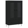 vidaXL Highboard Schwarz 69,5x31x115 cm Holzwerkstoff