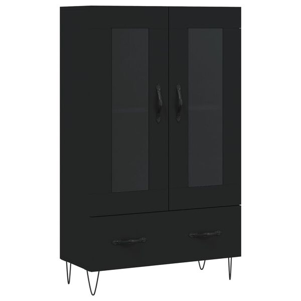 vidaXL Highboard Schwarz 69,5x31x115 cm Holzwerkstoff