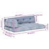 vidaXL Palettensofa-Auflage Indigo Stoff Patchwork