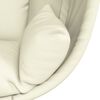 vidaXL Hängesessel Ei-Design mit Ständer Beige Stoff und Stahl