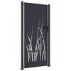 vidaXL Gartentor Anthrazit 100x175 cm Stahl Gras-Design
