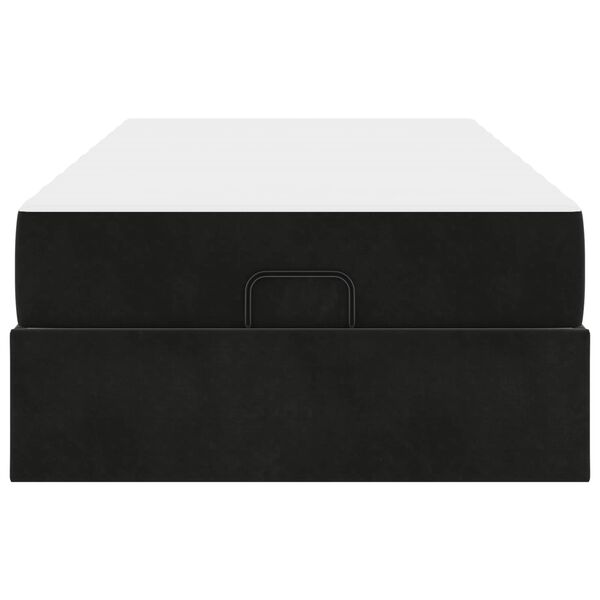 vidaXL Bettgestell mit Matratze mit Matratze 2 pcs Schwarz Samt