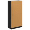 vidaXL Highboard Schwarz Eichen-Optik 68 x 37 x 142 cm Holzwerkstoff