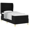vidaXL Boxspringbett mit Kopfteil Schwarz 190 x 90 cm Stoff