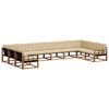 vidaXL Outdoor-Sofagarnitur 10 stk. Natur und Beige