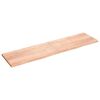 vidaXL Wandregal Hellbraun 200x50x(2-4) cm Massivholz Eiche Behandelt