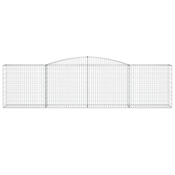 vidaXL Gabionen mit Hochbogen 15 Stk 400x50x100/120cm Verzinktes Eisen