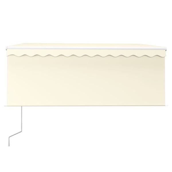 vidaXL Markise Automatisch mit Rollo LED Windsensor 3x2,5 m Creme