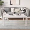 vidaXL Couchtisch Wei&szlig; 100x100x40 cm Massivholz Kiefer