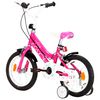 vidaXL Kinderfahrrad 14 Zoll Schwarz und Rosa