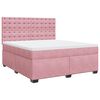 vidaXL Boxspringbett mit Matratze Rosa 180x200 cm Samt