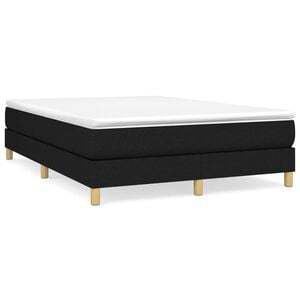 vidaXL Boxspringbettgestell Schwarz 140x200 cm Stoff