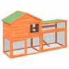 vidaXL Kaninchenstall Braun 185,5x60,5x109,5 cm Massivholz Kiefer