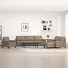 vidaXL 4-tlg. Sofagarnitur mit Kissen Taupe Stoff