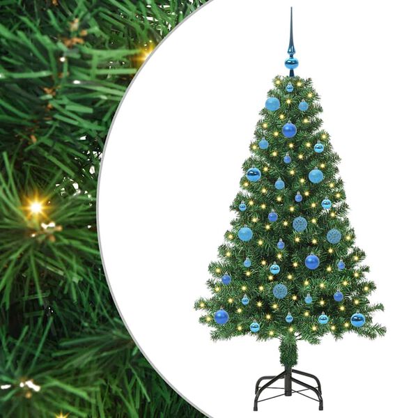 vidaXL K&uuml;nstlicher Weihnachtsbaum mit 150 LEDs mit St&auml;nder Gr&uuml;n 150 cm