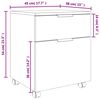 vidaXL Mobiler Aktenschrank mit Rollen Schwarz 45x38x54 cm